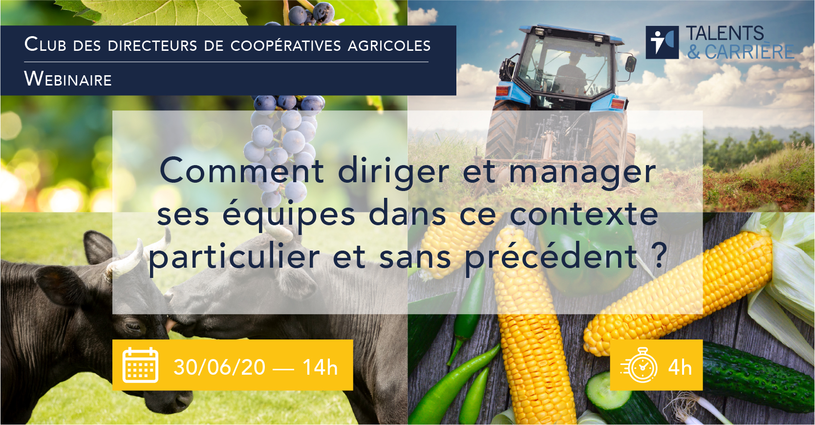 Webinaire 30 juin 2020 Club des directeurs de coopératives agricoles — "Comment diriger et manager ses équipes dans ce contexte particulier et sans précédent ?"